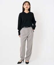 F6FAD23210 MICHEL KLEIN(小さいサイズ)(メゾン ドゥ サンク) [小さいサイズ]Vネックニット ライトブルー