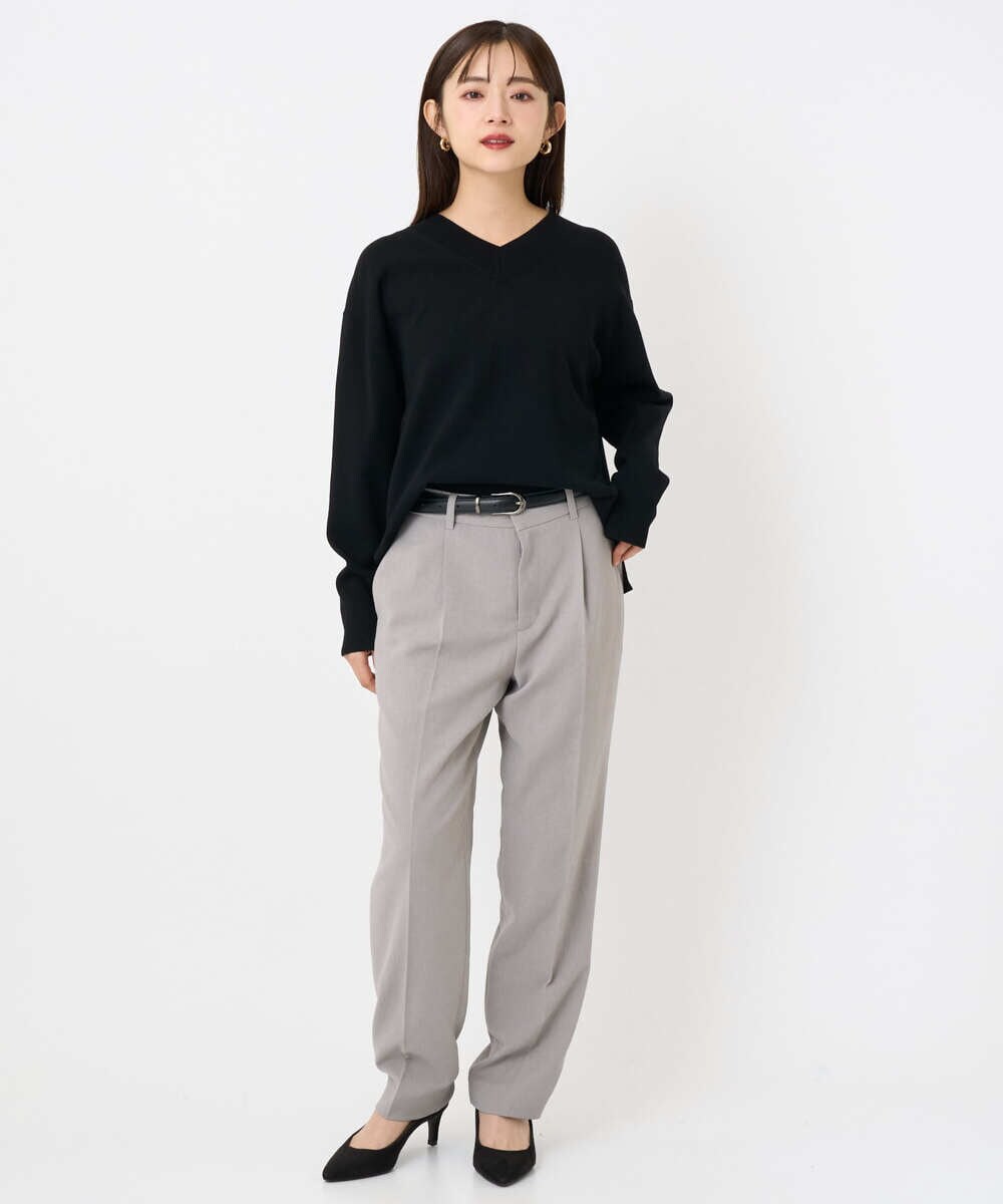 F6FAD23210 MICHEL KLEIN(小さいサイズ)(メゾン ドゥ サンク) [小さいサイズ]Vネックニット ライトブルー