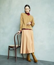 F6FAD23210 MICHEL KLEIN(小さいサイズ)(メゾン ドゥ サンク) [小さいサイズ]Vネックニット ライトブルー