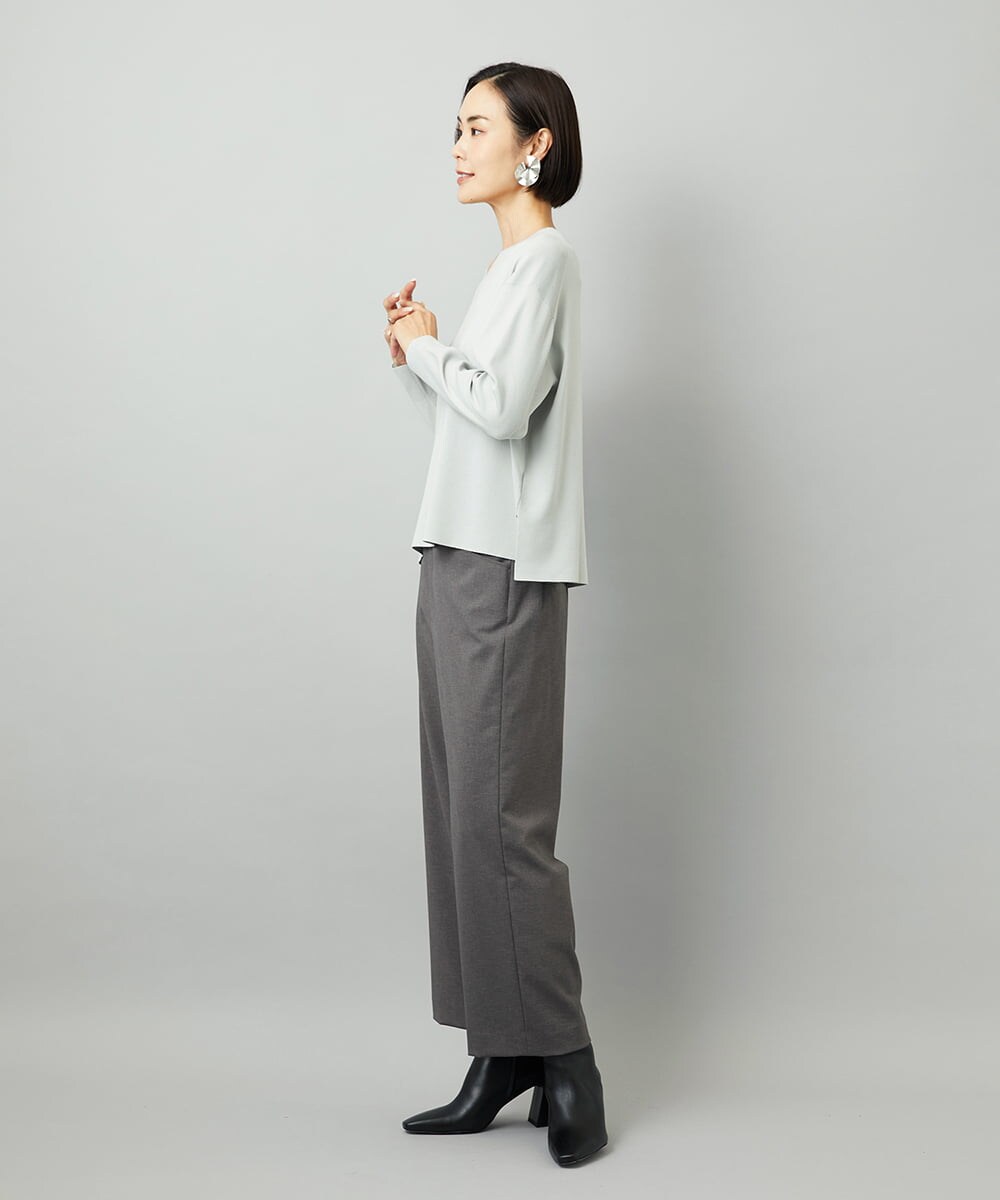 F6FAD23210 MICHEL KLEIN(小さいサイズ)(メゾン ドゥ サンク) [小さいサイズ]Vネックニット ライトブルー