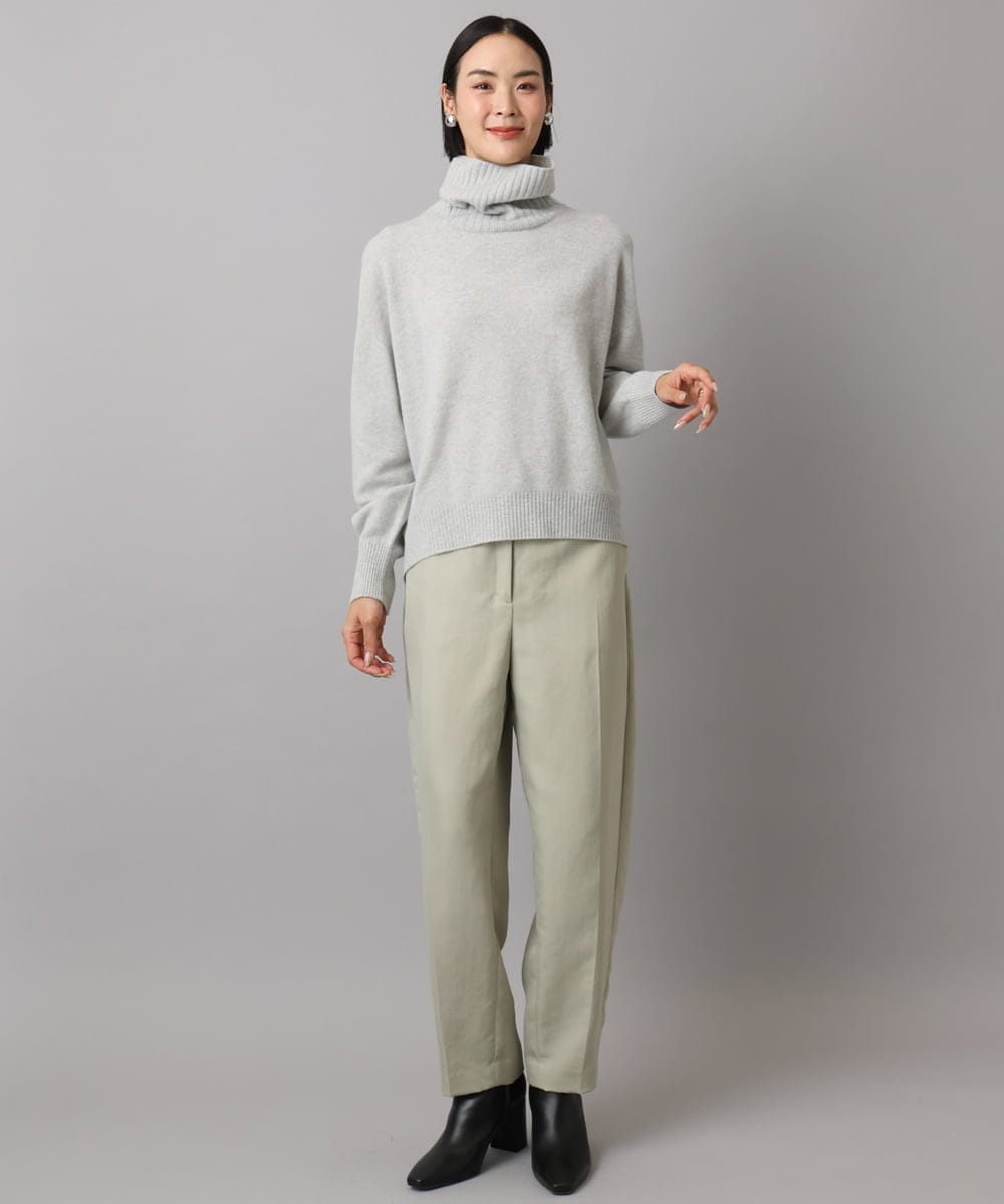 F6FAD28230 MICHEL KLEIN(小さいサイズ)(メゾン ドゥ サンク) [小さいサイズ][定番人気]ハイネックニット ライトグレー