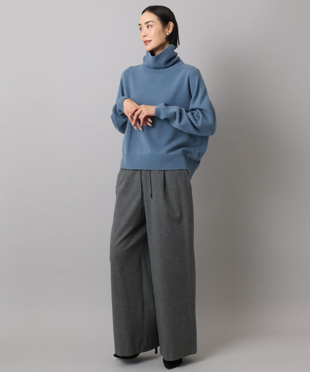 F6FAD28230 MICHEL KLEIN(小さいサイズ)(メゾン ドゥ サンク) [小さいサイズ][定番人気]ハイネックニット ライトグレー