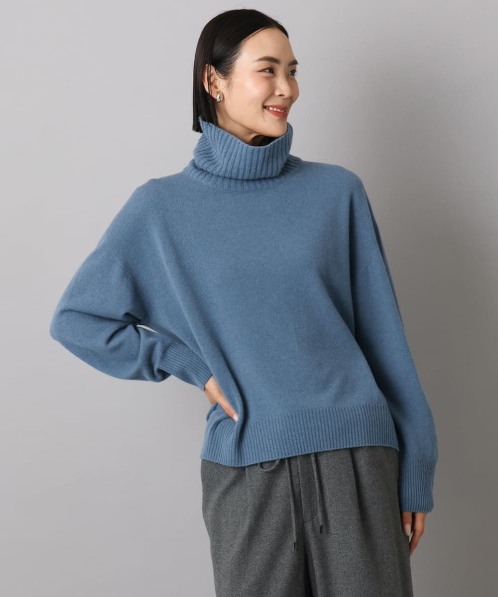 F6FAD28230 MICHEL KLEIN(小さいサイズ)(メゾン ドゥ サンク) [小さいサイズ][定番人気]ハイネックニット ライトグレー