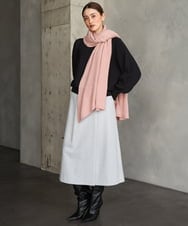 F6FAH17190 MICHEL KLEIN(小さいサイズ)(メゾン ドゥ サンク) 【小さいサイズ】[定番人気]ホールガーメント(R)ドルマンスリーブニット(長袖) ピンク