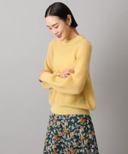 F6FBD32230 MICHEL KLEIN(小さいサイズ)(メゾン ドゥ サンク) モヘアローゲージニット イエロー