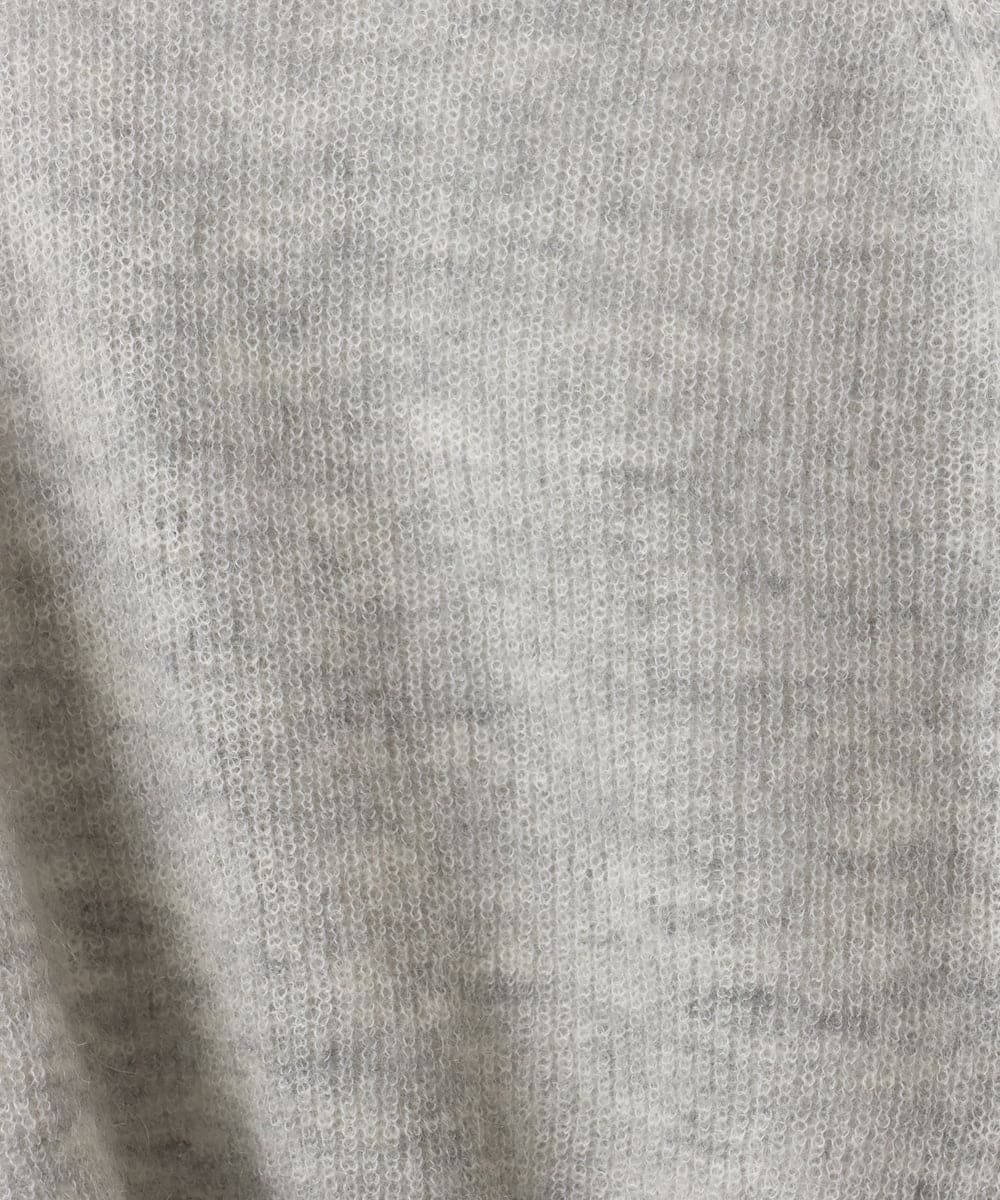 F6FBD32230 MICHEL KLEIN(小さいサイズ)(メゾン ドゥ サンク) モヘアローゲージニット イエロー