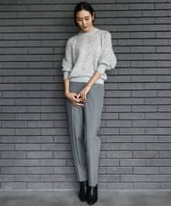 F6FBD32230 MICHEL KLEIN(小さいサイズ)(メゾン ドゥ サンク) モヘアローゲージニット イエロー