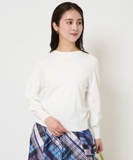 F6FDA15190 MICHEL KLEIN(小さいサイズ)(メゾン ドゥ サンク) [小さいサイズ]ホールガーメント(R)ボトルネックニット ブルー