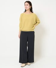 F6FDA17180 MICHEL KLEIN(小さいサイズ)(メゾン ドゥ サンク) [小さいサイズ]ホールガーメント(R)ドルマンスリーブニット(7分袖) ピンク