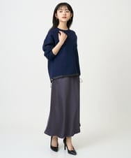 F6FDD02210 MICHEL KLEIN(小さいサイズ)(メゾン ドゥ サンク) [小さいサイズ]ドロストラグランニットプルオーバー ライトイエロー