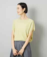 F6FHD26170 MICHEL KLEIN(小さいサイズ)(メゾン ドゥ サンク) [小さいサイズ]ホールガーメント(R)フレンチスリーブニット イエロー