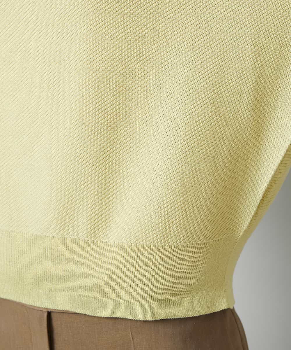 F6FHD26170 MICHEL KLEIN(小さいサイズ)(メゾン ドゥ サンク) [小さいサイズ]ホールガーメント(R)フレンチスリーブニット イエロー