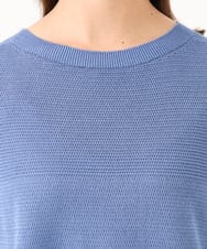 F6FJD21200 MICHEL KLEIN(小さいサイズ)(メゾン ドゥ サンク) 【小さいサイズ】パネル透かし柄ニット ブルー