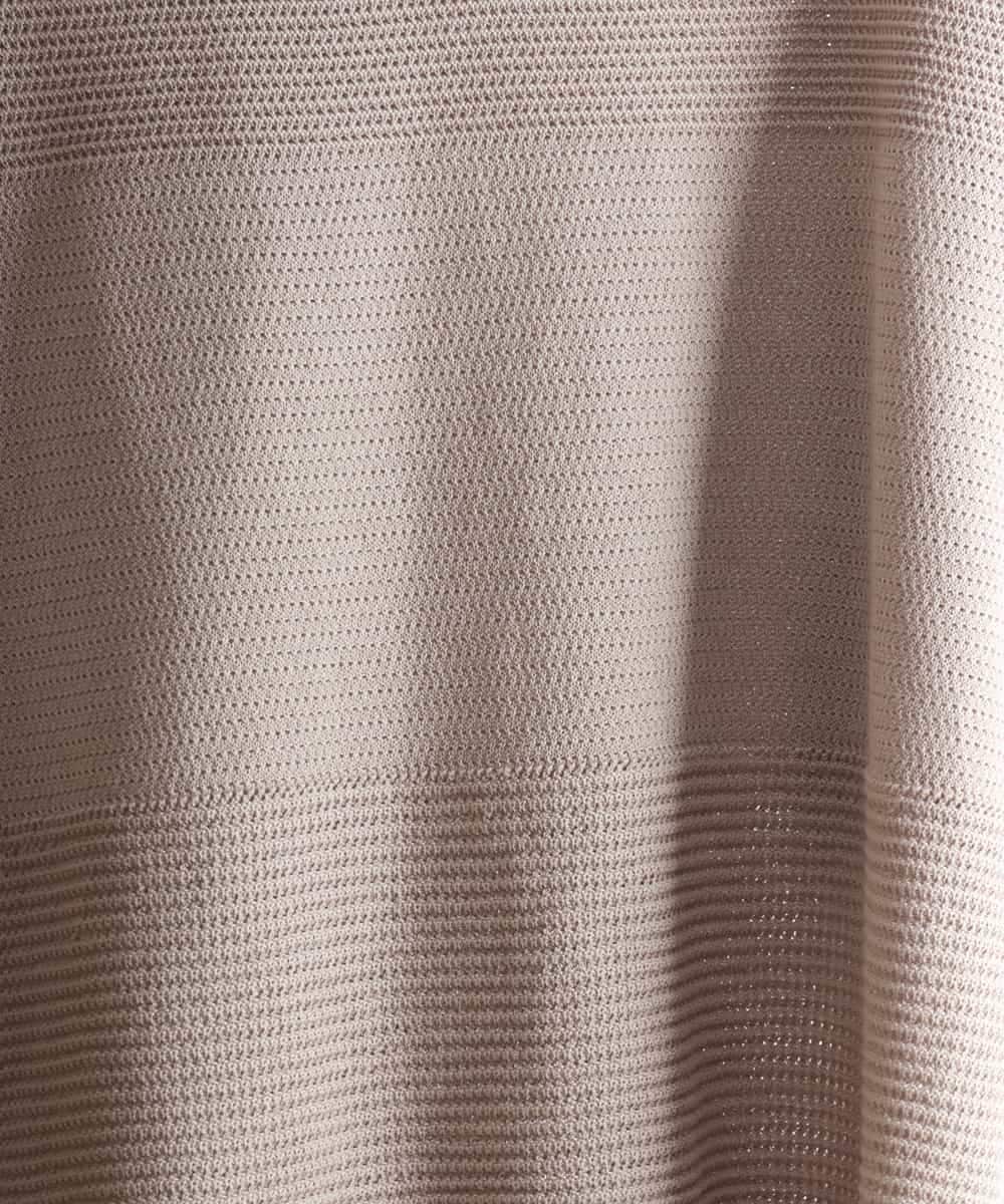 F6FJD21200 MICHEL KLEIN(小さいサイズ)(メゾン ドゥ サンク) 【小さいサイズ】パネル透かし柄ニット ブルー