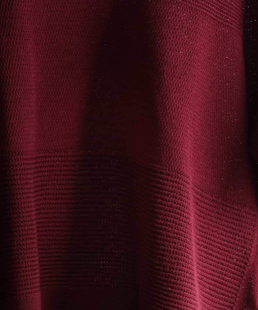 F6FJD21200 MICHEL KLEIN(小さいサイズ)(メゾン ドゥ サンク) 【小さいサイズ】パネル透かし柄ニット ブルー