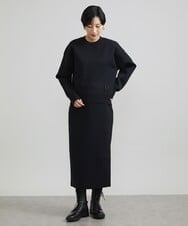 F6HAV37200 MICHEL KLEIN(小さいサイズ)(メゾン ドゥ サンク) [小さいサイズ]スポンディッシュポリニットタイトスカート（セットアップ対応） カーキ(36)