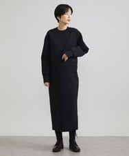 F6HAV37200 MICHEL KLEIN(小さいサイズ)(メゾン ドゥ サンク) [小さいサイズ]スポンディッシュポリニットタイトスカート（セットアップ対応） カーキ(36)