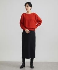 F6HAV37200 MICHEL KLEIN(小さいサイズ)(メゾン ドゥ サンク) [小さいサイズ]スポンディッシュポリニットタイトスカート（セットアップ対応） カーキ(36)