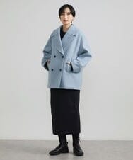 F6HAV37200 MICHEL KLEIN(小さいサイズ)(メゾン ドゥ サンク) [小さいサイズ]スポンディッシュポリニットタイトスカート（セットアップ対応） カーキ(36)