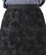 F6HHD05260 MICHEL KLEIN(小さいサイズ)(メゾン ドゥ サンク) 【小さいサイズ】フラワージャカードペンシルスカート ブラック