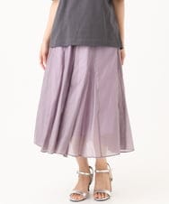 F6HJD02270 MICHEL KLEIN(小さいサイズ)(メゾン ドゥ サンク) 【小さいサイズ】シアーフレアスカート パープル