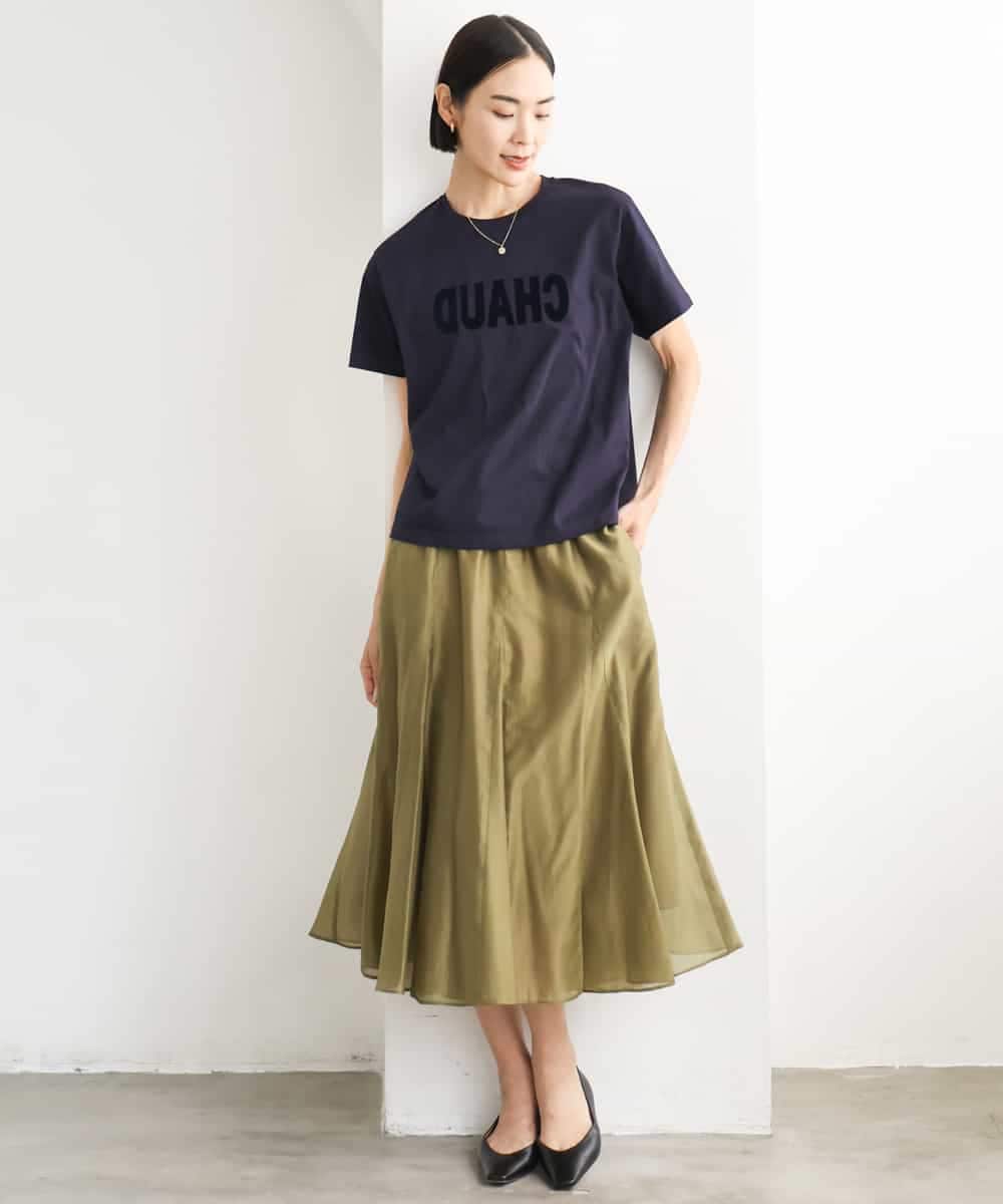 F6HJD02270 MICHEL KLEIN(小さいサイズ)(メゾン ドゥ サンク) 【小さいサイズ】シアーフレアスカート パープル