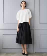 F6HJD02270 MICHEL KLEIN(小さいサイズ)(メゾン ドゥ サンク) 【小さいサイズ】シアーフレアスカート パープル