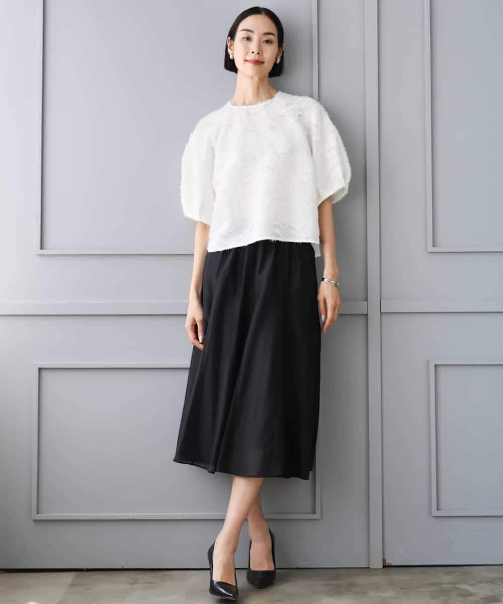 F6HJD02270 MICHEL KLEIN(小さいサイズ)(メゾン ドゥ サンク) 【小さいサイズ】シアーフレアスカート パープル