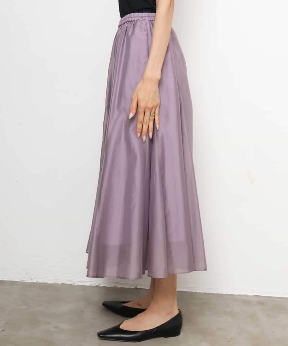 F6HJD02270 MICHEL KLEIN(小さいサイズ)(メゾン ドゥ サンク) 【小さいサイズ】シアーフレアスカート パープル