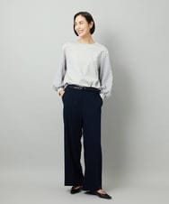 F6KAD18190 MICHEL KLEIN(小さいサイズ)(メゾン ドゥ サンク) [小さいサイズ]パフスリーブ異素材カットソー ライトグレー