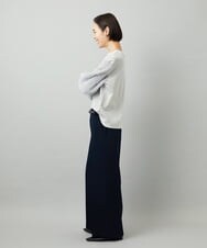 F6KAD18190 MICHEL KLEIN(小さいサイズ)(メゾン ドゥ サンク) [小さいサイズ]パフスリーブ異素材カットソー ライトグレー