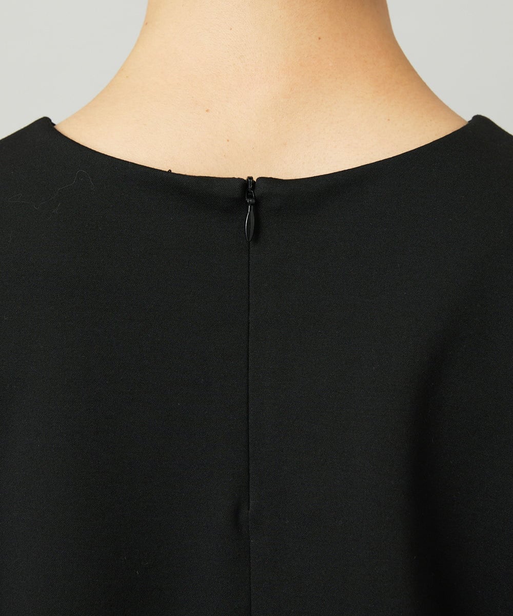F6KAD18190 MICHEL KLEIN(小さいサイズ)(メゾン ドゥ サンク) [小さいサイズ]パフスリーブ異素材カットソー ブラック