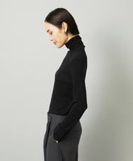 F6KAD19130 MICHEL KLEIN(小さいサイズ)(メゾン ドゥ サンク) [小さいサイズ]［レイヤードにおすすめ］シアーハイネックカットソー ブラウン