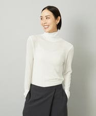 F6KAD19130 MICHEL KLEIN(小さいサイズ)(メゾン ドゥ サンク) [小さいサイズ]［レイヤードにおすすめ］シアーハイネックカットソー ブラウン