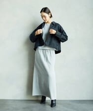 F6KAD60190 MICHEL KLEIN(小さいサイズ)(メゾン ドゥ サンク) [小さいサイズ]ラメ裏毛プルオーバー ライトグレー