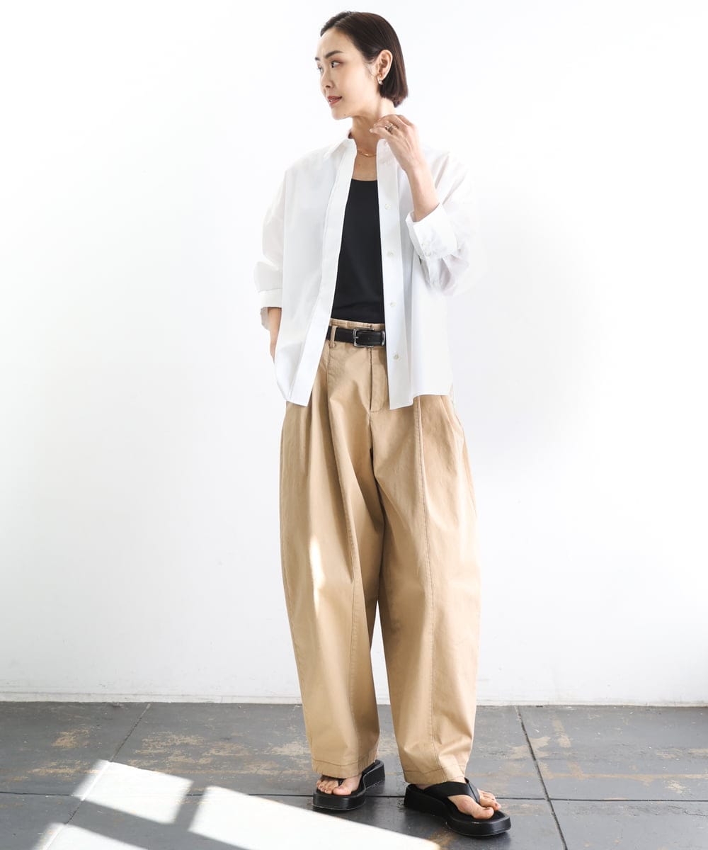 F6KGD06110 MICHEL KLEIN(小さいサイズ)(メゾン ドゥ サンク) [小さいサイズ][遮熱効果素材]タンクトップ ホワイト