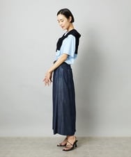 F6KHE05130 MICHEL KLEIN(小さいサイズ)(メゾン ドゥ サンク) [小さいサイズ]透明箔プリントTシャツ ライトブルー