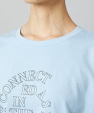 F6KHE05130 MICHEL KLEIN(小さいサイズ)(メゾン ドゥ サンク) [小さいサイズ]透明箔プリントTシャツ ライトブルー