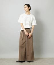 F6KHE05130 MICHEL KLEIN(小さいサイズ)(メゾン ドゥ サンク) [小さいサイズ]透明箔プリントTシャツ ライトブルー