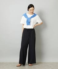 F6KHE05130 MICHEL KLEIN(小さいサイズ)(メゾン ドゥ サンク) [小さいサイズ]透明箔プリントTシャツ ライトブルー