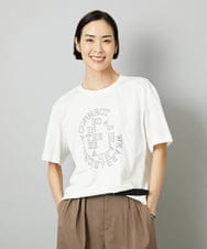 F6KHE05130 MICHEL KLEIN(小さいサイズ)(メゾン ドゥ サンク) [小さいサイズ]透明箔プリントTシャツ ホワイト