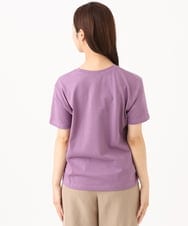 F6KJD20120 MICHEL KLEIN(小さいサイズ)(メゾン ドゥ サンク) 【小さいサイズ】フロッキーロゴTシャツ パープル