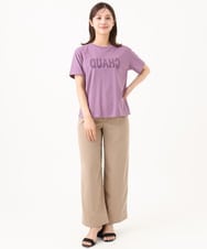 F6KJD20120 MICHEL KLEIN(小さいサイズ)(メゾン ドゥ サンク) 【小さいサイズ】フロッキーロゴTシャツ パープル