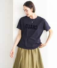 F6KJD20120 MICHEL KLEIN(小さいサイズ)(メゾン ドゥ サンク) 【小さいサイズ】フロッキーロゴTシャツ パープル