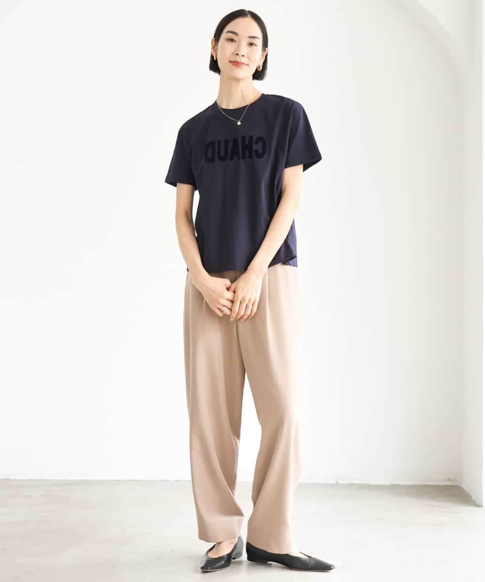 F6KJD20120 MICHEL KLEIN(小さいサイズ)(メゾン ドゥ サンク) 【小さいサイズ】フロッキーロゴTシャツ パープル