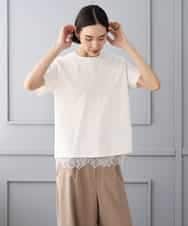 F6KJD20120 MICHEL KLEIN(小さいサイズ)(メゾン ドゥ サンク) 【小さいサイズ】フロッキーロゴTシャツ パープル