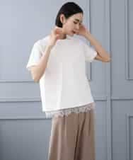 F6KJD20120 MICHEL KLEIN(小さいサイズ)(メゾン ドゥ サンク) 【小さいサイズ】フロッキーロゴTシャツ パープル