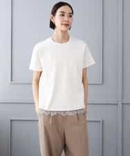 F6KJD20120 MICHEL KLEIN(小さいサイズ)(メゾン ドゥ サンク) 【小さいサイズ】フロッキーロゴTシャツ パープル