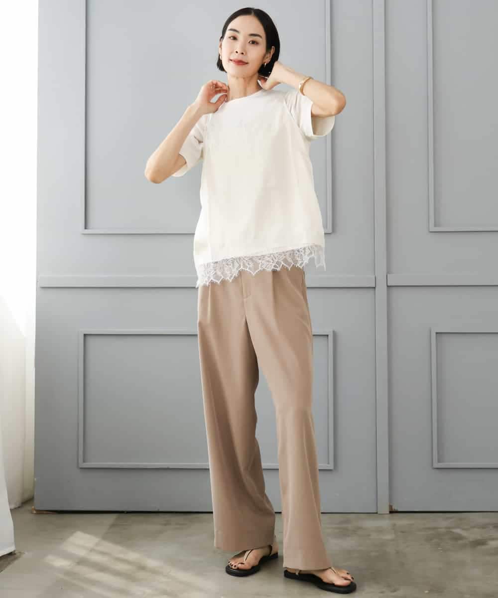 F6KJD20120 MICHEL KLEIN(小さいサイズ)(メゾン ドゥ サンク) 【小さいサイズ】フロッキーロゴTシャツ パープル