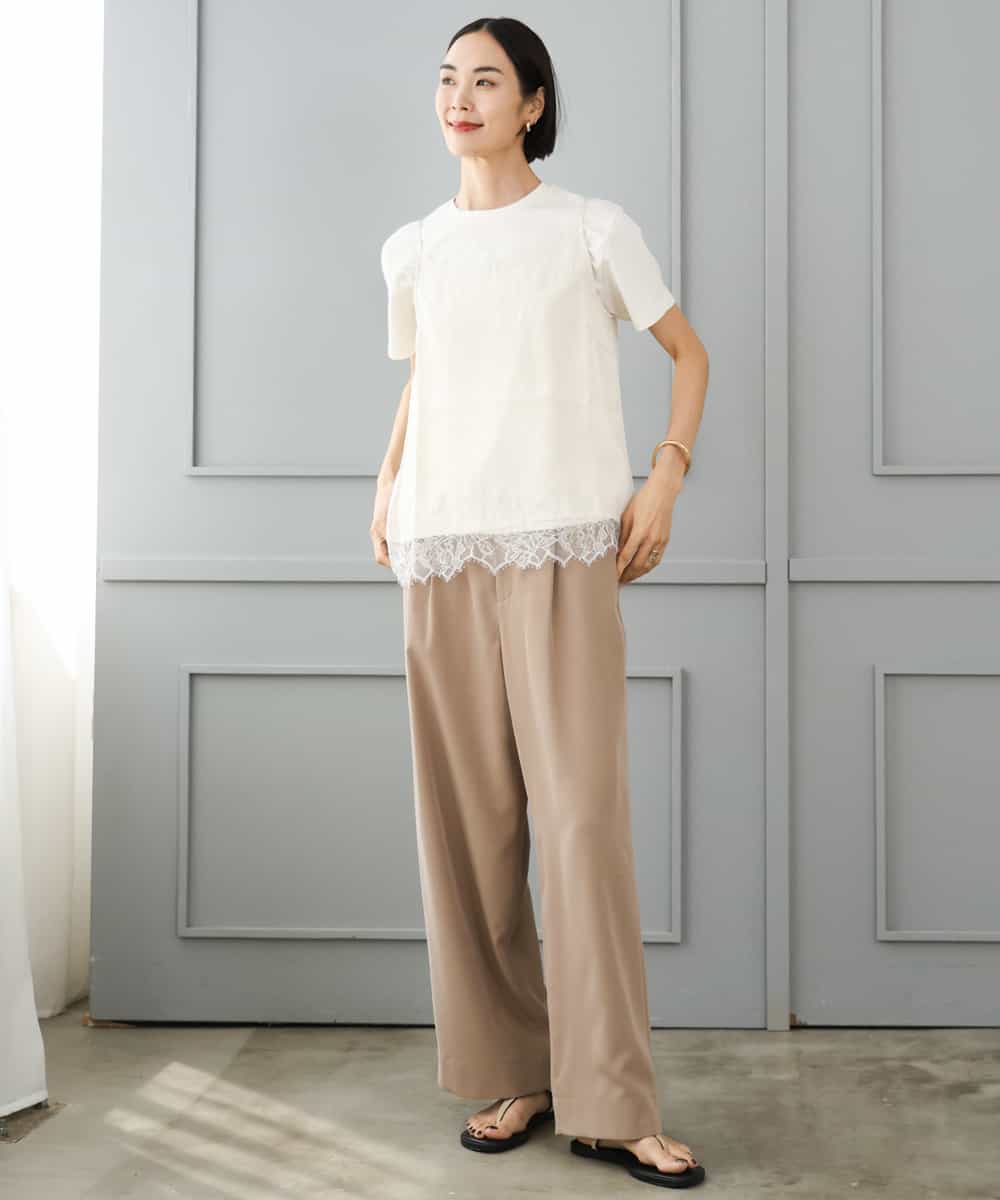 F6KJD20120 MICHEL KLEIN(小さいサイズ)(メゾン ドゥ サンク) 【小さいサイズ】フロッキーロゴTシャツ パープル